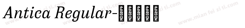 Antica Regular字体转换